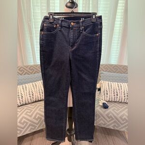 J Crew Vintage Dark Indigo Slim Straight Leg Jeans, 27” waist